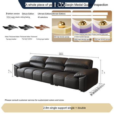 FASATI Oliver Chic Minimalist Leather Sofa from FASATI