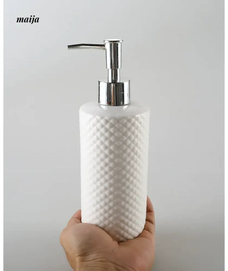 KULE HOME Grid Ceramic Lotion and Hand Sanitizer Bottle from KULE HOME
