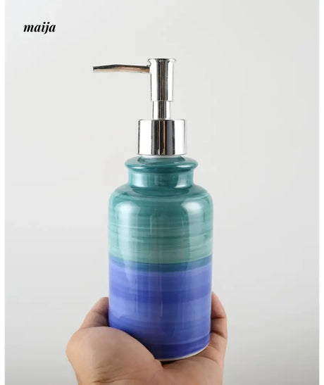 KULE HOME Colour Block Ceramic Lotion Bottle for Hand Sanitizer from KULE HOME