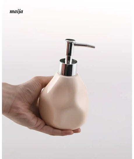 KULE HOME Rock Ceramic Lotion and Shower Gel Container from KULE HOME