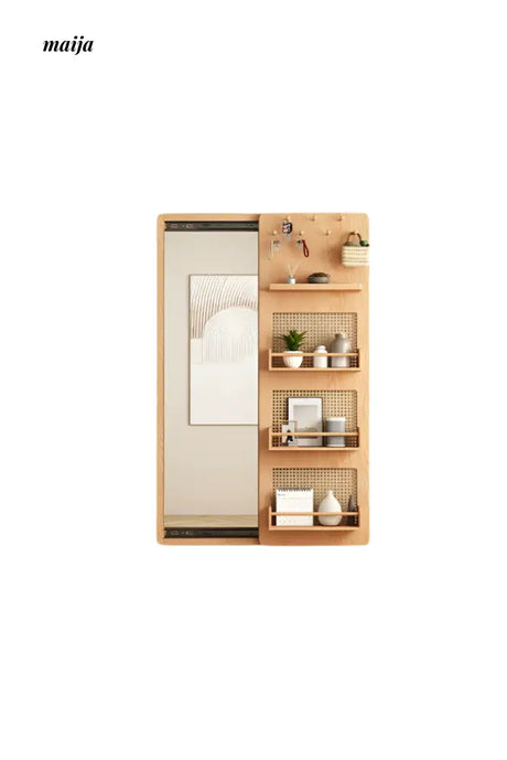 ALING Slideable Solid Wood Rack Plus Full Length Mirror from maija