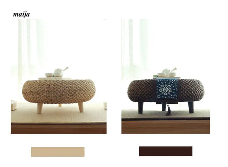 Woven Rattan Round Tea Table from maija