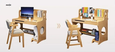 Jasper Full Wooden Study Desk Set from maija