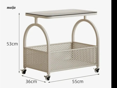 Jodie Cream Bedside Coffee Cart from Kaiyashi