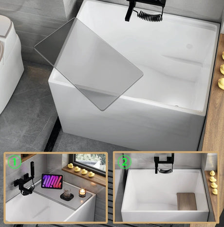 Mini Freestanding Rectangle Acrylic Bathtub from maija