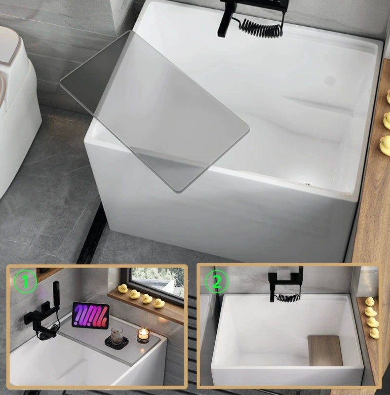 Mini Freestanding Rectangle Acrylic Bathtub from maija