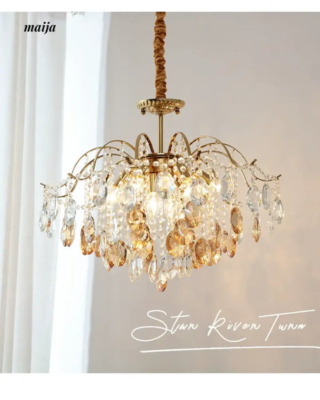 NANCY Romantic Crystal Chandelier French Retro Style from NANCY