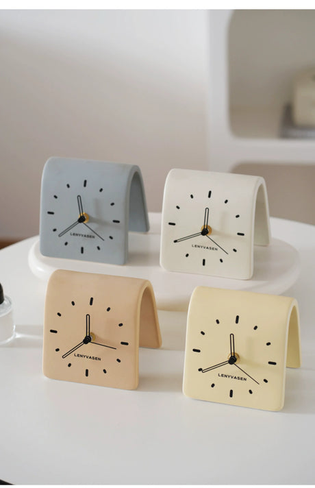LENYVASEN Lila Quiet Ceramic Table Clock from LENYVASEN