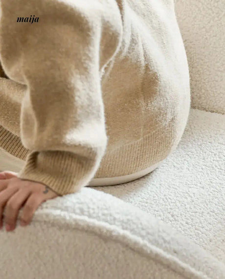 Eggshell Teddy Velvet Chair from maija
