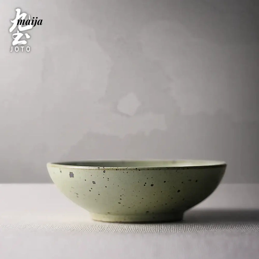 JOTO Eight Year Rough Ceramic Fruit Plate Handmade Retro Dish from MOSE