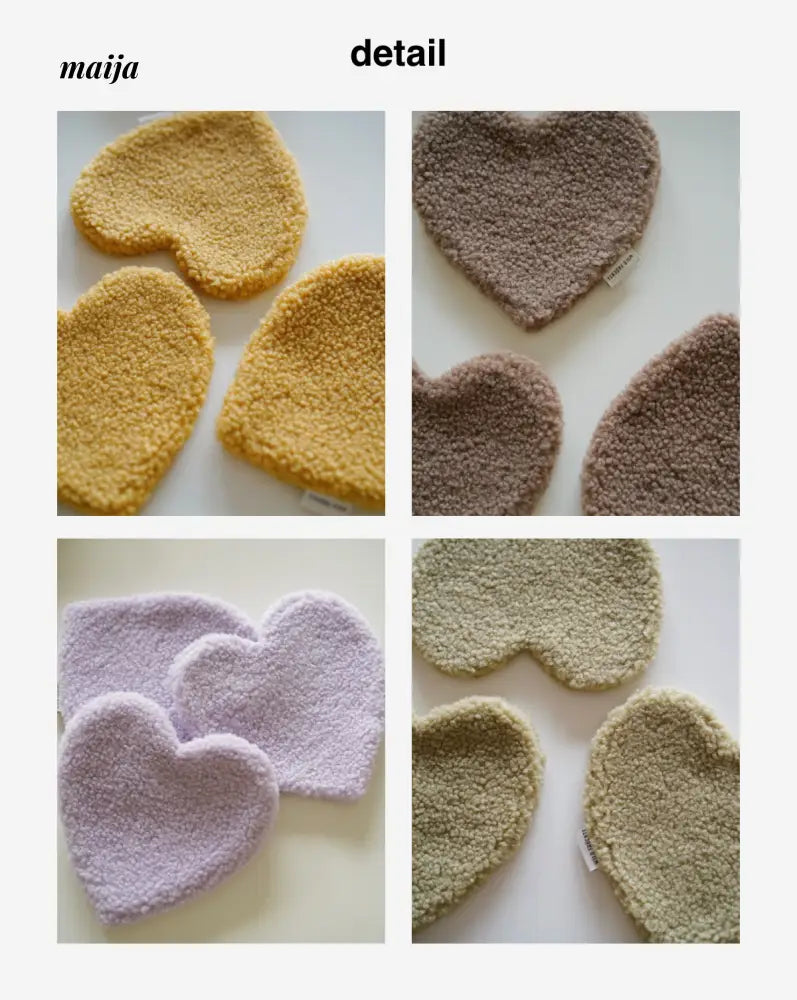 Fleece Heart Coaster from Wilde Früchte
