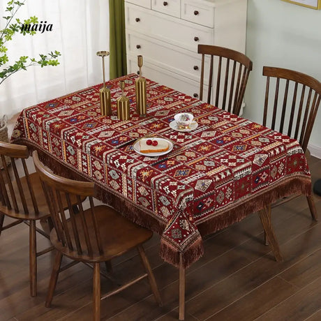 Geometric Vintage Tablecloth from maija