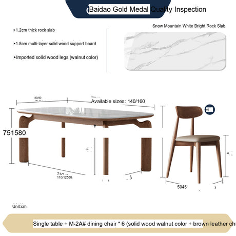 FASATI Leonardo Chic Minimalist Wood Dining Set from FASATI
