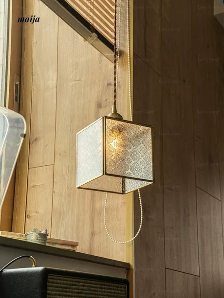 LYNN Japanese Retro Brass Ceiling Lamp from Lynn's Lamp