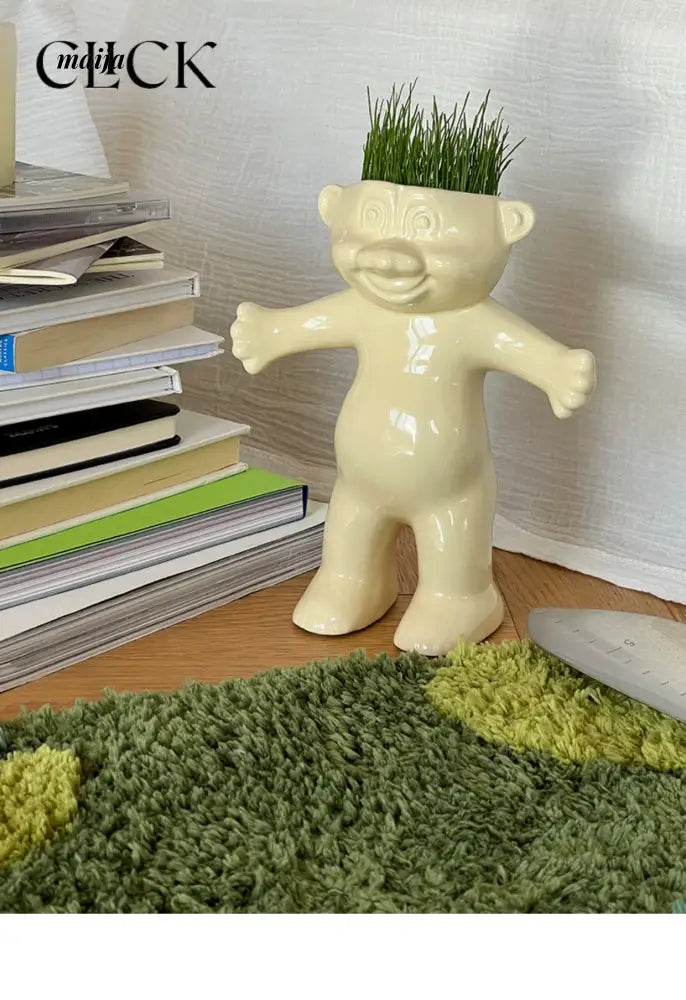 CLICK Doll Ceramic Flowerpot Decor for Growing Plants from HOBBYTREE