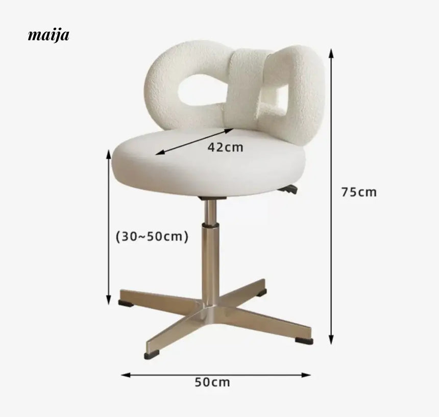 Princess Rotating Cream Dressing Stool from maija