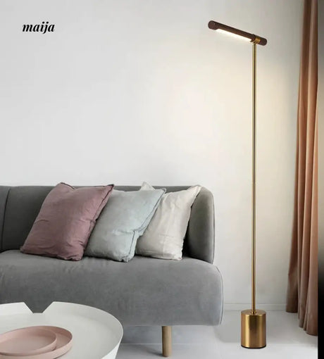 Long Bar Wood Grain Floor Lamp from maija