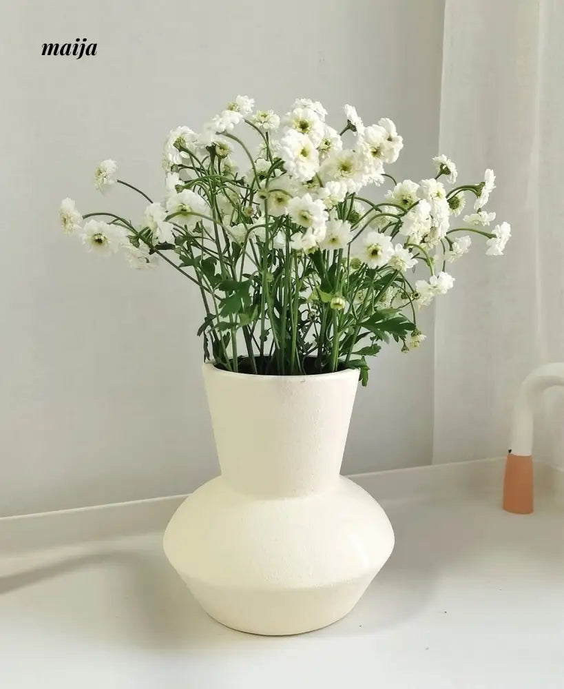 Classic Wide Mouth Ceramic Vase from NICEMOON