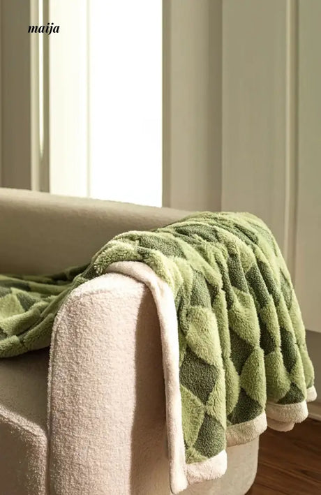 Diamond Pattern Double Layer Blanket from Shui Yang