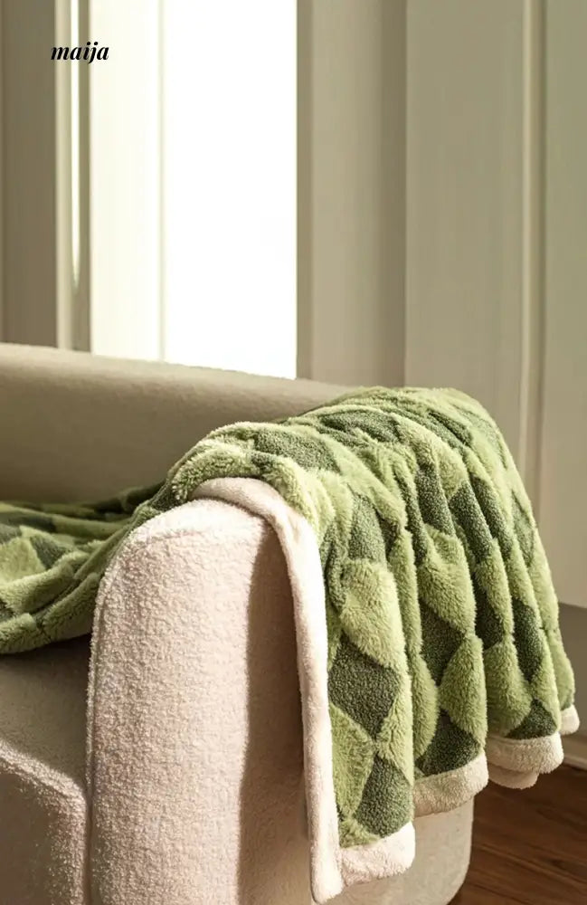 Diamond Pattern Double Layer Blanket from Shui Yang