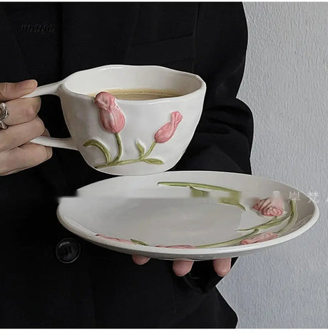 ANFAN 3D Ceramic Tulip Coffee Cup from ANFAN