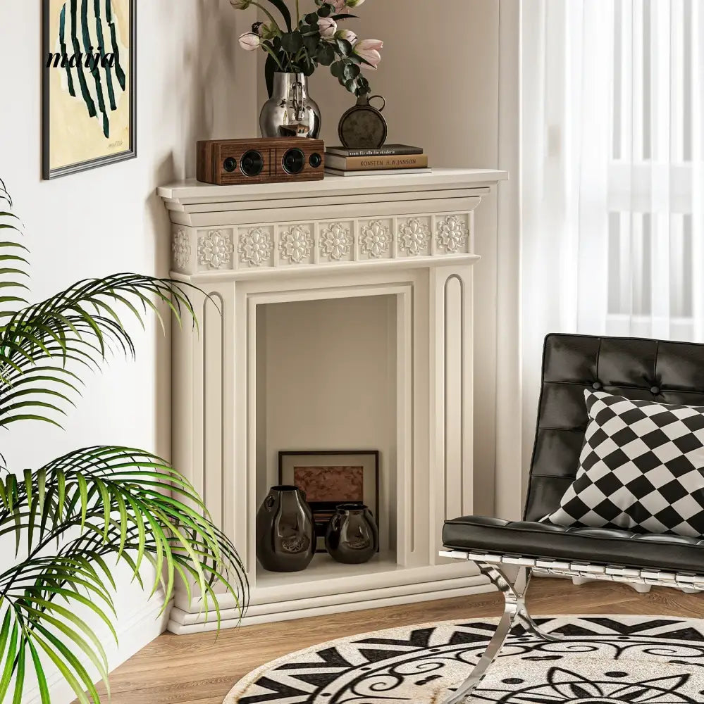 Miami Corner Fireplace Display Shelf from GUJI