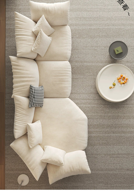LATE AUTUMN Classic Cream Sofa with Elegant Details from LATE AUTUMN