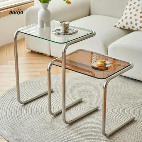 LOWERLEFT Acrylic Sofa Bedside Table from Lower Left