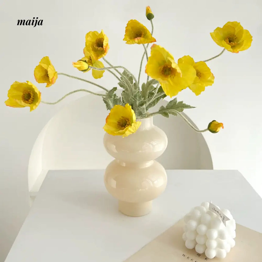 LIVETAI Glossy Milky Cream Vase from maija