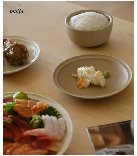 WENSHUO Cream Ceramic Salad Plate from WENSHUO