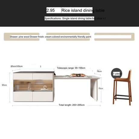 QUANMU Santiago Elegant Modern Kitchen Table from QUANMU