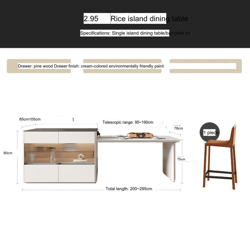 QUANMU Santiago Elegant Modern Kitchen Table from QUANMU