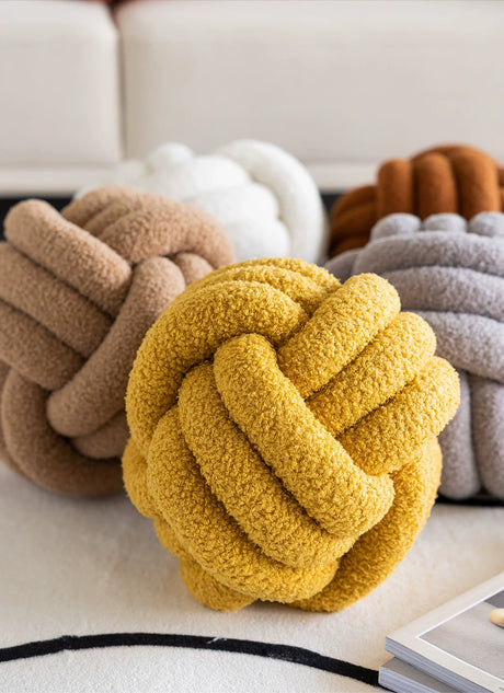 MISTYWOOD Lamb Cashmere Knot Pillow for Sofa from MISTYWOOD
