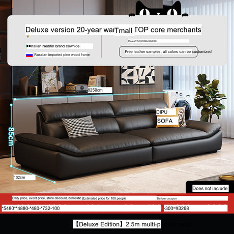 DIPU Roman Modern Leather Sofa from DIPU