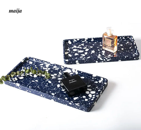 Deep Sea Blue Terrazzo Tray from maija