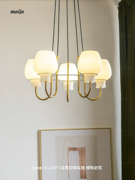 LYNN Japanese Glossy Retro Ceiling Lamp from Lynn's Lamp