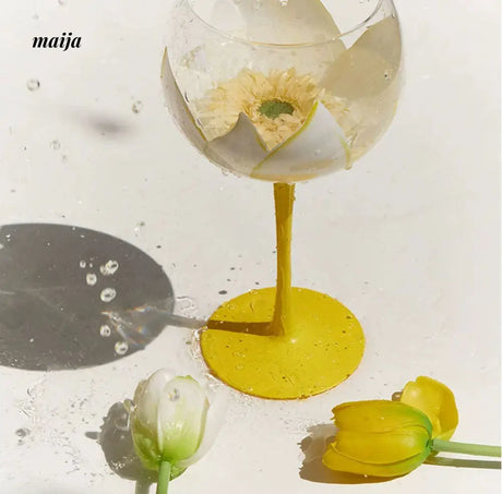 SOREMO Tulip Hand Painted Wine Glass from maija
