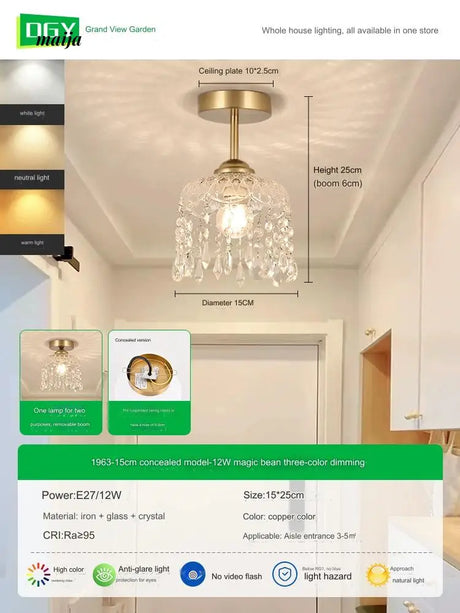 GVG Crystal Corridor Ceiling Light from GVG