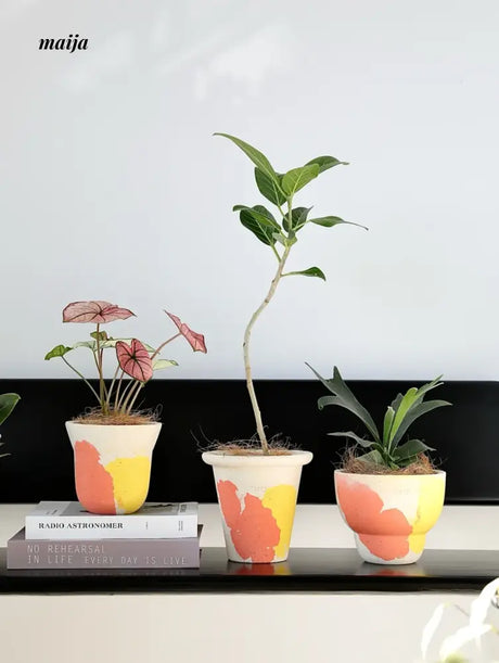 KERRY Handmade Abstract Colour Splash Flower Pot from maija