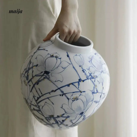 NAMO Muse Blue and White Ceramic Vase from NAMO