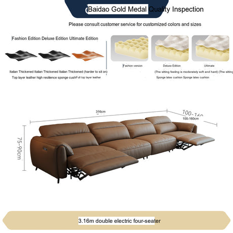 FASATI Leonardo Plush Electric Leather Sofa from FASATI