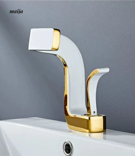 Noble Waterfall Copper Washbasin Faucet from Kaiyashi