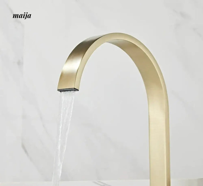 Bronze Waterfall Three Piece Basin Faucet from Kaiyashi