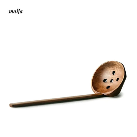 JOTO Wooden Spoon Long Handle Pure Color Tableware from JOTO