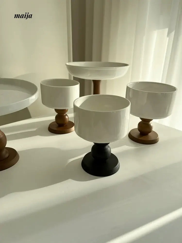 LIVETAI Coffee Cup and Plate with High Foot Set from LIVETAI