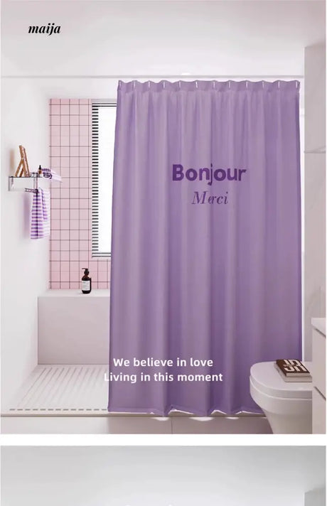 MUYE Bonjour Merci Shower Curtain from MUYE
