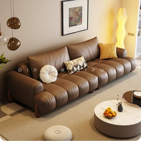 DIPU Ali Retro Cream Piano Leather Sofa from DIPU