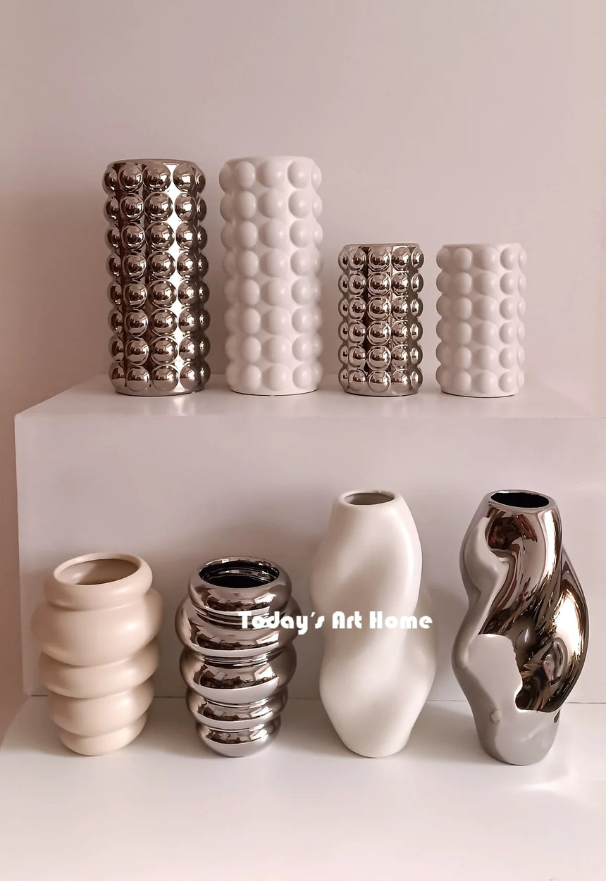 TODAYARTIST Celeste Creamy Silver Ceramic Jewelry with French Flair from TODAYARTIST