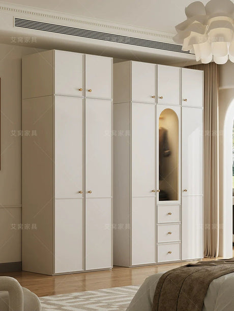 AIWO Anouk French Cream Wardrobe with Multi-Door Combination Storage from AIWO