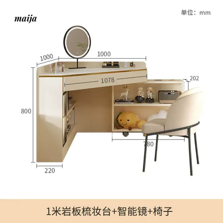 MEIHOUSE Dressing Table Minimalist Storage System Bedroom from MEIHOUSE